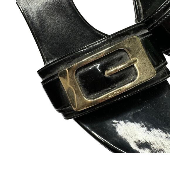 Gucci Patent Leather Buckle Heels sz 8 - Picture 7 of 14